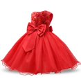thumbnail image 3 of Girls Dress Kids Mesh Flower Dress Children's Lace Ball Gown Party Dress Tulle Prom, 3 of 3