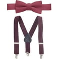 thumbnail image 1 of Hold’Em Suspenders and Bow Tie Set for Kids, Boys, and Baby Pre-tied Bow Tie - Burgundy 30", 1 of 7