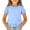 Light Blue, variant on CPNG Girls Summer Short Sleeve T Shirt Ruffled Hem Puff Sleeve Pure Cotton Solid Color Crewneck Soft Tops T-Shirts(White,6-7 Years)