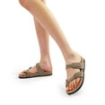 thumbnail image 5 of Women's Cork Footbed Thong Slide Sandals Comfort Flat Sandals for Summer, 5 of 5