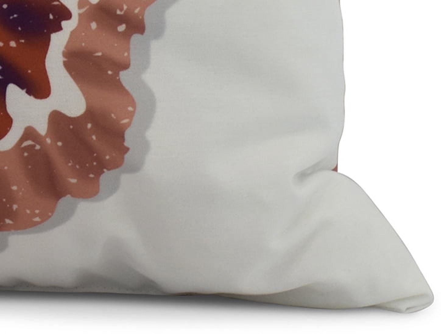 Simply Daisy, 18 x 18 Inch, Cuban Dancer Baila, Word Print Pillow, Red Orange