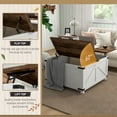 thumbnail image 4 of HOMCOM Farmhouse Lift Top Coffee Table with Flip-top Lids and Hidden Compartments, White, 4 of 10