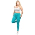 thumbnail image 4 of Women's High Waist Pocket Activewear Leggings, Peacock, Full Length, 2XL, 4 of 5