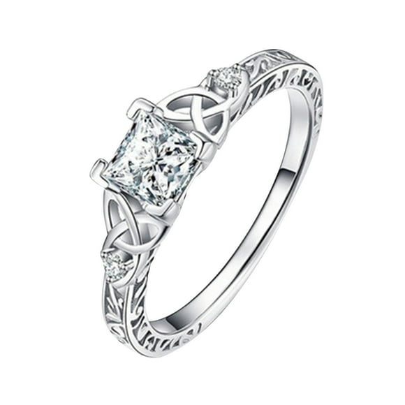 Riforla Women's Fashion Ring Wedding Engagement Ring Birthday Valentine's Day Jewelry Gift Ring Womens Jewelry Silver 10
