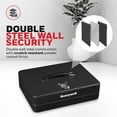 thumbnail image 3 of Honeywell Safes & Door Locks - Deluxe Small Cash Box Removable Money Tray - Storage Under Tray & 8 Coin Slots - Durable Metal Safe Key Lock - Saving Money Lock Box - Black, 0. 23 CU - 6113 CA1, 3 of 3