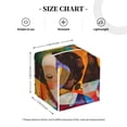 thumbnail image 4 of Gukieu Abstract Musical Faces Print Leather Tissue Box, PVC Waterproof Velcro Opening and Closing Square Tissue Box Holder, Suitable for Home and Office Decoration, 4 of 7