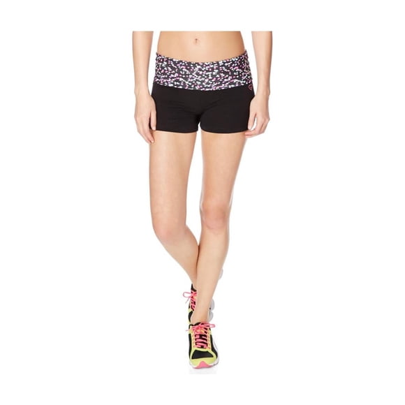 Aeropostale Womens Confetti Athletic Workout Shorts, Negro, Small