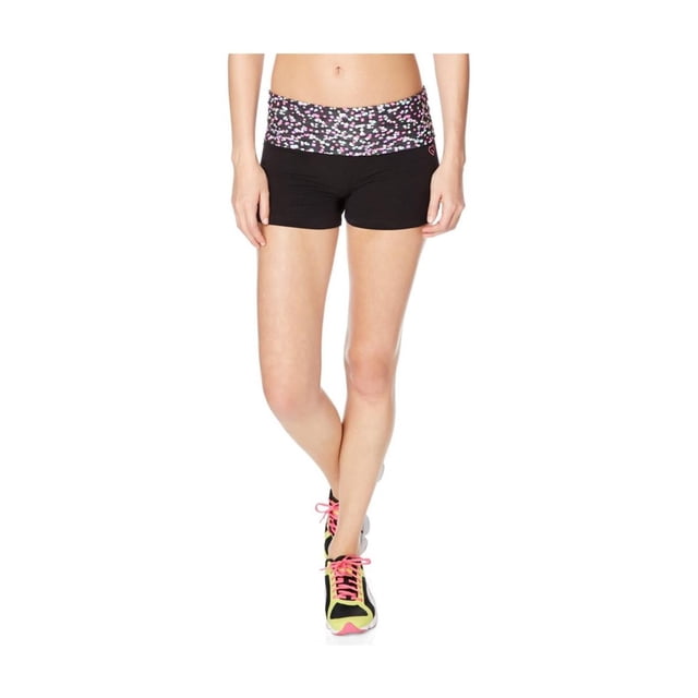 Aeropostale Womens Confetti Athletic Workout Shorts, Negro, Small