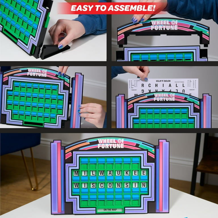 Wheel of Fortune Deluxe Game, 104-pieces, 2-4 Players, Ages 10