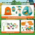 thumbnail image 3 of 35PCS kids Tent,Camping Tent Pretend Play,Tent for Kids Camping Toys Gift for 3-12 Year Old Birthday Christmas (Green), 3 of 9