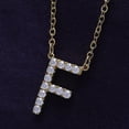 thumbnail image 4 of 1/5 Carat Round Cut Lab Created Moissanite Diamond Initial Letter "F" Pendant Necklace In 14K Yellow Gold Over Sterling Silver Along With 18" Chain (G-H Color, VVS1 Clarity, 0.20 Cttw), 4 of 8
