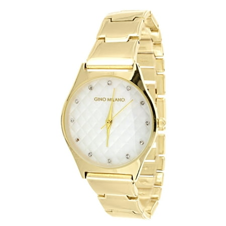 Womens Wrist Watches Gold Tone Gino Milano Luxury Formal Wear Water Resistant