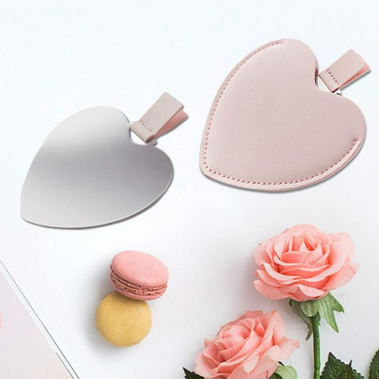  Ganz Compact Purse Mirror with Dual View, Monogram W in Center  of Heart-Shape Metal Case. : Home & Kitchen