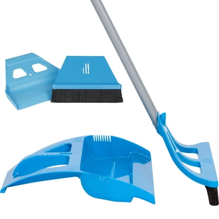 WISP Cleaning Set Telescopic Angle Broom Self Sealing Dust pan with miniWISP H