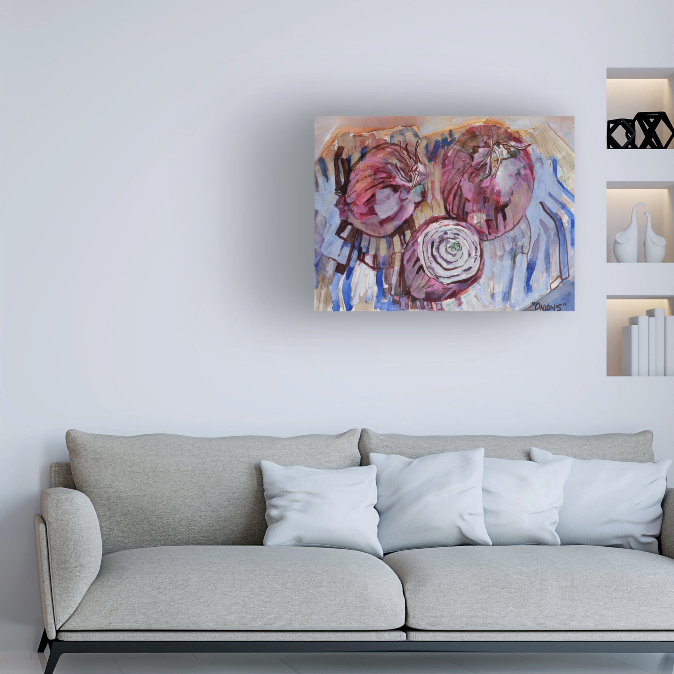 Canvas Wall Art - Erin McGee Ferrell 'Sweet Onions I' Wall Art for Living Room, Bedroom, or Office Décor by Trademark Fine Art - 47 x 35 Inches