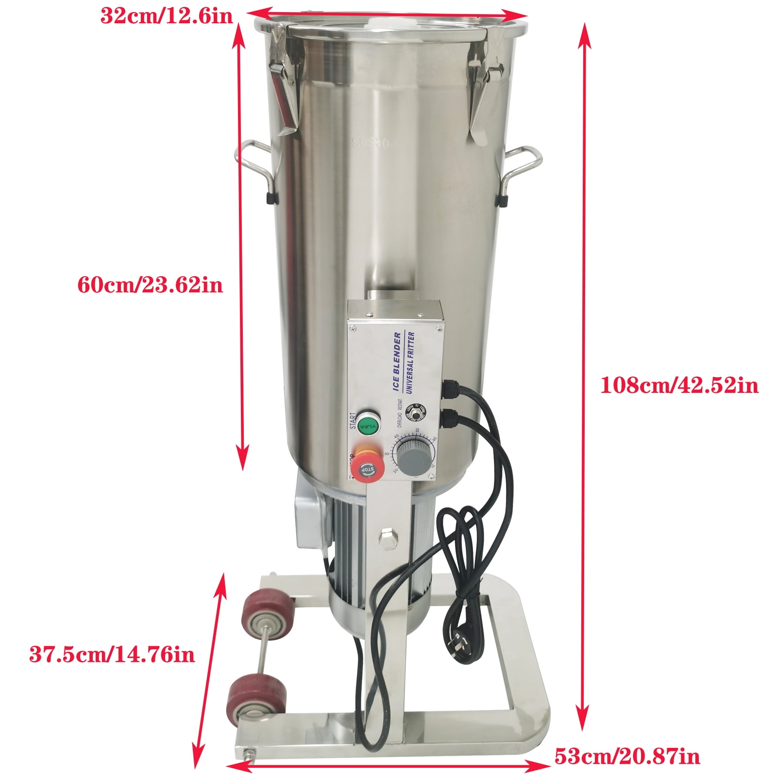 11.9 Gal Meat Fruit Vegetable Food Processor Multifunctional Blender Pulping Machine 220V