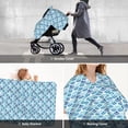 thumbnail image 6 of Car Seat Cover Baby - Blue fish scale texture Breathable Infant Car Seat Cover for Baby Carseat, Lightweight Comfort Baby Essentials Must Haves Newborn Stuff for Girl Boy, 6 of 7