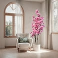 thumbnail image 4 of Artificial Cherry Blossom, 150/180cm Tall Fake Cherry Blossom Tree Realistic Potted for Home Office, Indoor Outdoor Decorative Potted Faux Plants for Home Office Wedding, 4 of 8