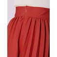thumbnail image 5 of INSPIRE CHIC Women's High Waisted Side Zipper Work Casual Vacation Flowy Long Pleated Maxi Skirts S Red, 5 of 6