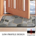 thumbnail image 3 of Gray Gold Hexagon Marble Pattern Door Rugs,Washable Non Slip Door Mats Indoor,Decorative Door Mats,Entry Mat Indoor for Entrance,Bedroom,Kitchen,Bathroom,30"x17", 3 of 6