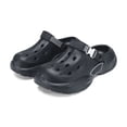 thumbnail image 5 of Men's Wide Toe Box Platform Clogs with Arch Support Comfortable Close Toe Sandals Non Slip Work Shoes Black Size 9.5, 5 of 6