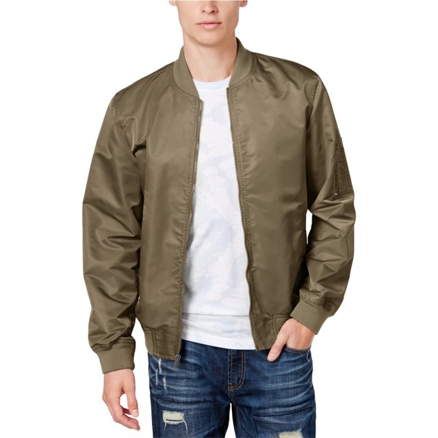 American Rag - Chaqueta bomber de nailon para hombre, verde, mediana American Rag Chaqueta de bombardero