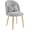 Grey-plush, variant on JOYMOR Vanity Chair with Back & Pillow, Armless Desk Chair No Wheels, Cute Small Makeup Chair with Ajustable Gold Legs