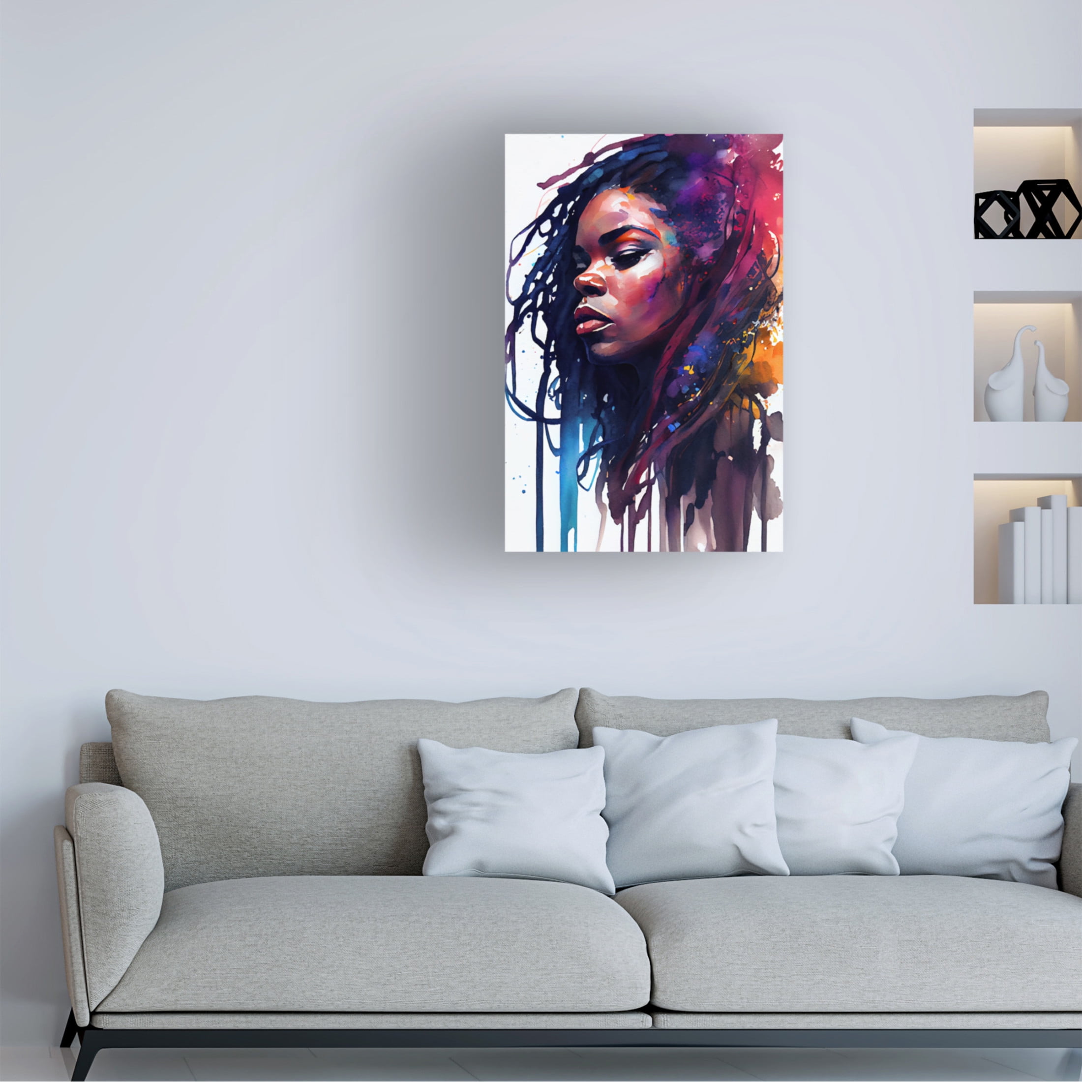 Canvas Wall Art - Sasha 'Rise IV' Wall Art for Living Room, Bedroom, or Office Décor by Trademark Fine Art - 12 x 19 Inches
