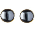 thumbnail image 3 of Aretes Perla Cultivada y Chapa de Oro, Negros, 3 of 5