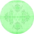 thumbnail image 1 of Ahgly Company Indoor Round Persian Emerald Green Traditional Area Rugs, 3' Round, 1 of 4