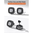 thumbnail image 3 of Pendiente de botón PROSTEEL para Hombre con runas vikingas Piedra de nacimiento de plata esterlina Abril Diamante cuadrado Hip Pop punk Circonita cúbica negro, 3 of 6