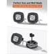 thumbnail image 3 of Pendiente de botón PROSTEEL para Hombre con runas vikingas Piedra de nacimiento de plata esterlina Abril Diamante cuadrado Hip Pop punk Circonita cúbica negro, 3 of 6