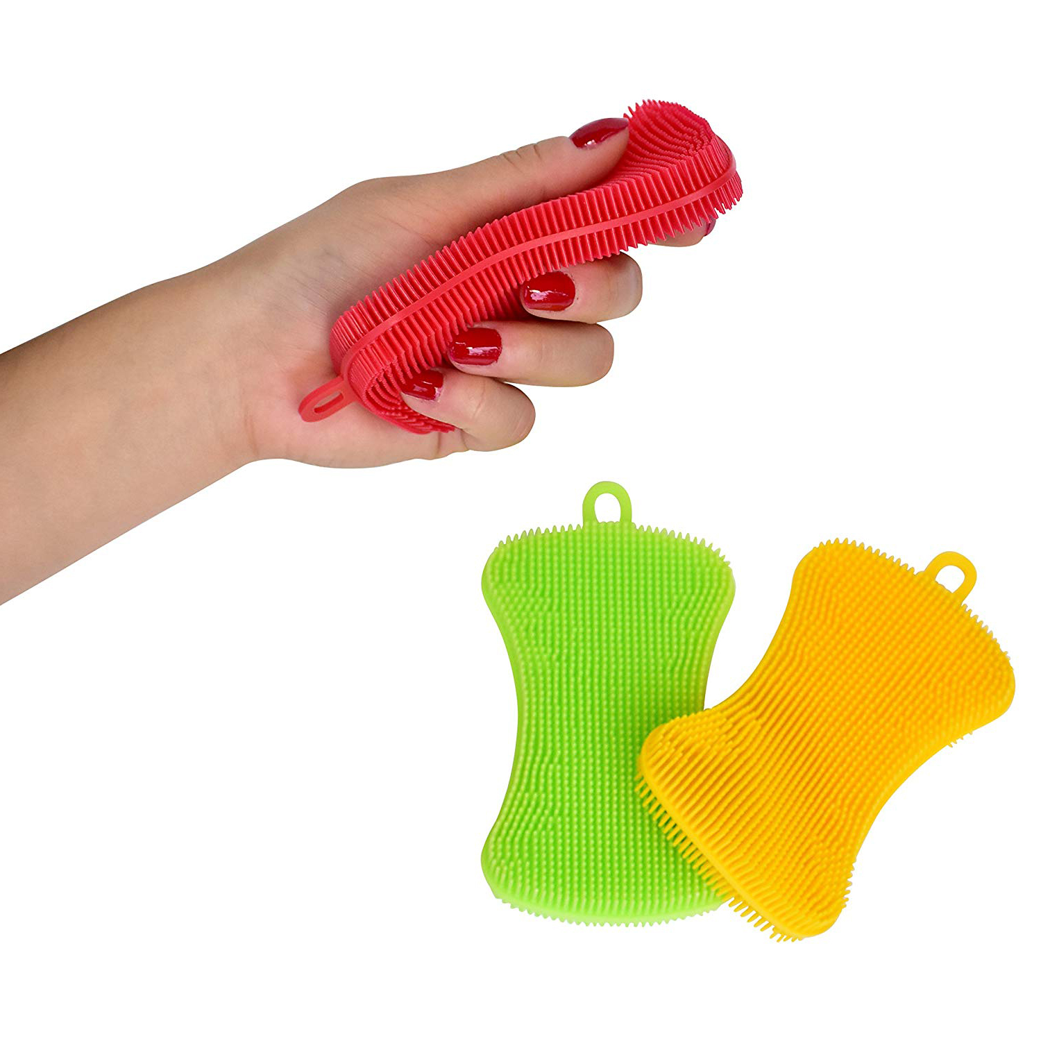 15 Multipurpose Silicone Kitchen Sponge Foodgrade Antibacterial Dish Scrubber Heatresistant