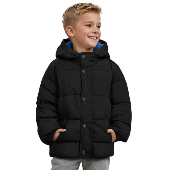 Soepste Boys Jackets Size 8-10 Coats For Kids Kids Boy'S Winter Coat Windbreaker Warm Cotton Jacket Outdoor Coats With Hood