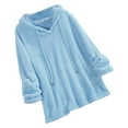 thumbnail image 1 of Abrigos de Invierno Para Mujer Abrigo de Piel Sintética Moda Cálido Felpa Cordón Con Capucha Sólido Manga Larga Tops Odeerbi  ODB172480, 1 of 9