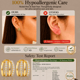 thumbnail image 4 of Trendy Knot Earrings for Women, Chunky Gold-Tone Statement Stud Earrings, Polished Sculptural Fashion Jewelry for Daily Wear, Party, Vacation, Gift, 4 of 7
