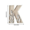 thumbnail image 3 of Wooden Carved Flower Letter Wall Decor Pendant Natural Texture Multi Functional Easy Match Decor Party Favors For Home Kitchen Wedding Wall Living Room Dining Room Interior Wall Decoration, 3 of 5