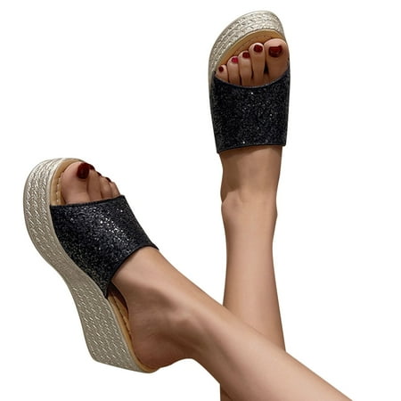 

sandals fashion womens breathable lace up shoes thick soled wedges casual sandals