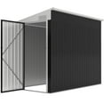 thumbnail image 1 of CoSoTower Remise de Rangement Extérieure 4 Pieds x 8 Pieds Remise Adossée Remise d'Outils en Métal Extérieure avec Porte Verrouillable et Évents, Gris Foncé, 1 of 7