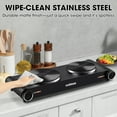 thumbnail image 2 of CUSIMAX 1800W Double Burner Hot Plate Walmart Exclusive, Portable Countertop Cast-Iron Stove with Concealed Handle, Independent Heat Controls & Easy-Clean Black Stainless Design, 2 of 8