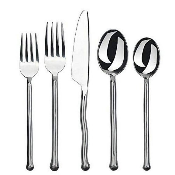 Gourmet Settings Exotique Platinum 20pc Stainless Flatware Set