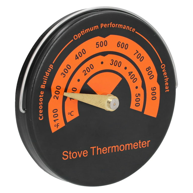 Magnetic Stove Thermometer, Oven Temperature Meter, Wood Burner Top  Thermometer, Fireplace for Wood Burning Stoves, Gas Stoves, Pellet Stove,  for Avoiding Stove Fan Damaged by Overheating 