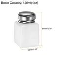 thumbnail image 2 of Uxcell 3pcs Solvent Alcohol Dispensers 120ml(4oz) Push Down Liquid Dispenser Pump with Stainless Steel Lid, White, 2 of 6