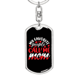thumbnail image 6 of Call Me Mom White Red  Stainless Steel or 18k Gold Premium Swivel Dog Tag Keychain, 6 of 17