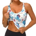 thumbnail image 3 of Balery Cute Shark Sujetadores deportivos con espalda cruzada para mujer, acolchados, sin costuras, de alto impacto, ideales para yoga, gimnasio, entrenamiento y fitness.-Large, 3 of 8
