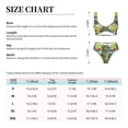 thumbnail image 6 of Wukai Surfing Dinosaur Women's Bikini Set Two Piece,wimsuit High Waisted V Neck Twist Front Adjustable Spaghetti Straps Bathing Suit-, 6 of 7