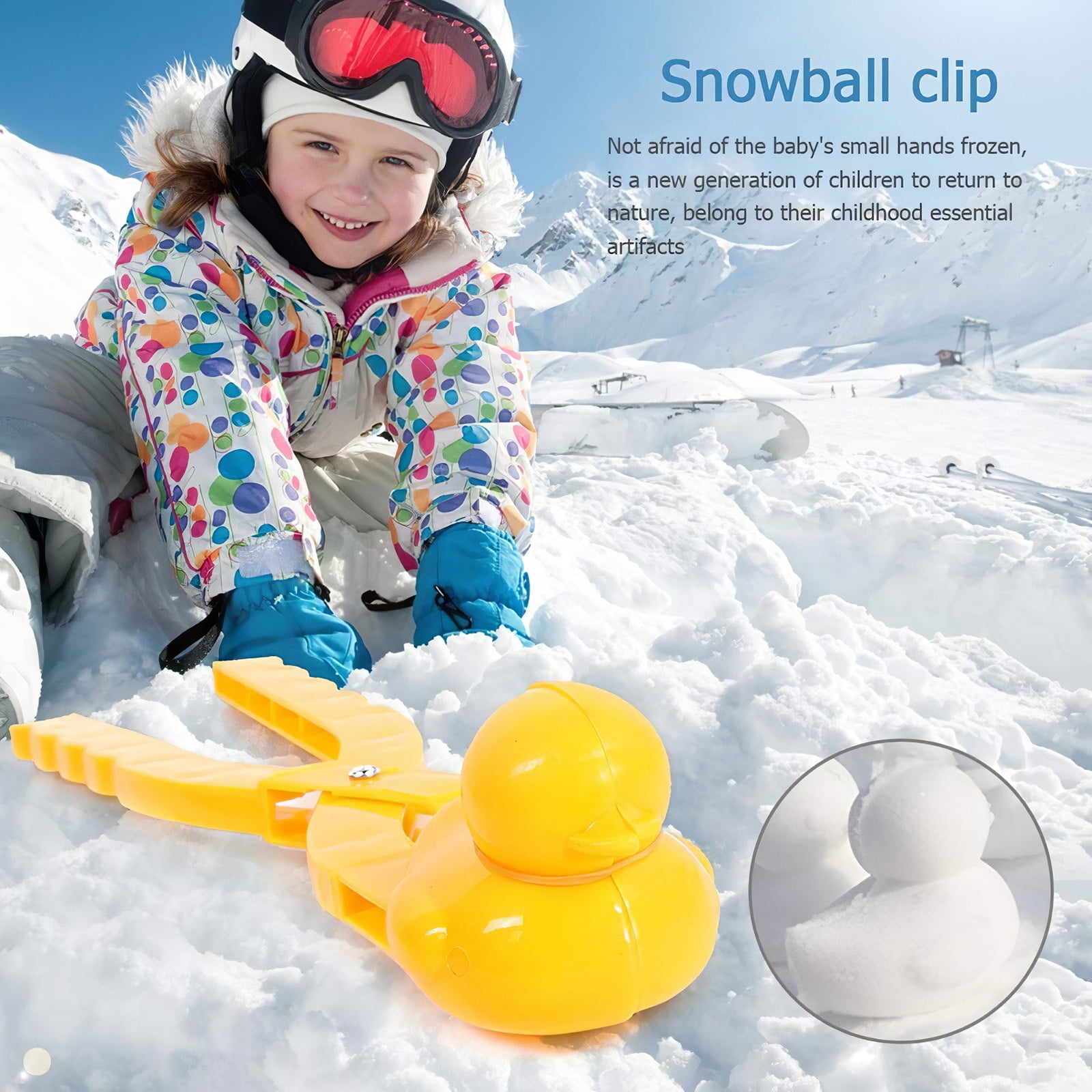 2Pcs Duck Shaped Snowball Maker Clip Children Outdoor Winter Snow Sand Mold Gift