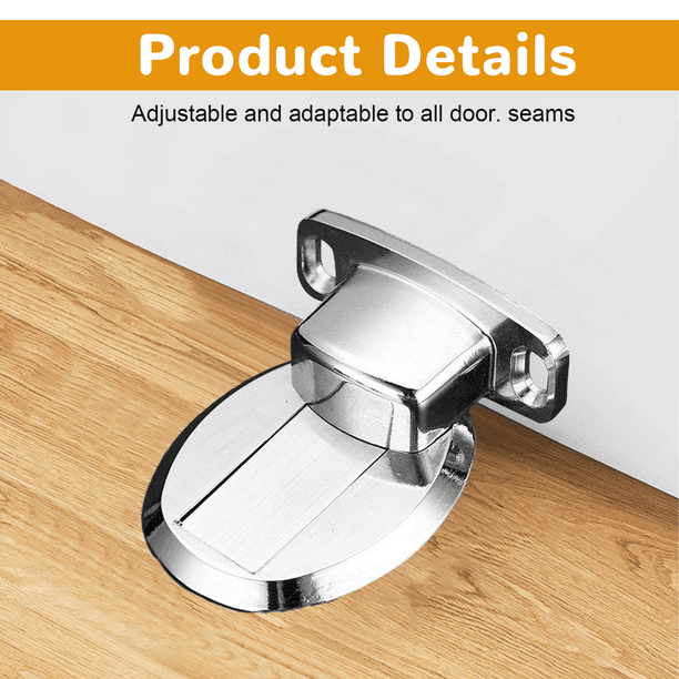 Tope de puerta magnético innovador, soporte de puerta resistente con imán potente para mantener la puerta abierta, fácil instalación, altura ajustable para puertas con espacio de 5 a 26 mm desde el