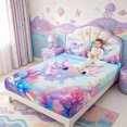 thumbnail image 3 of Manfei Ocean Axolotl Queen Sheets,Colorful Amphibian Queen Sheet Sets,4pcs,1 Flat Sheet,1 Fitted Sheet and 2 Pillowcases, 3 of 6