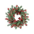 thumbnail image 2 of HYLLai Christmas Wreath, Green Rattan Decoration for Front Door, Window, or Wall, Indoor and Outdoor Holiday Decor (A), 2 of 6